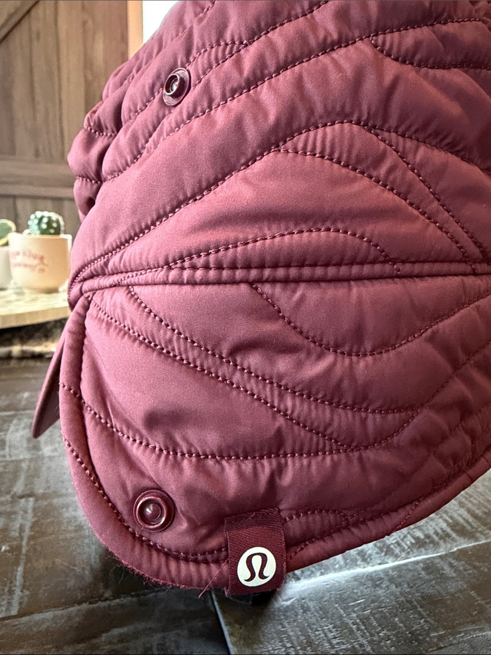 Lululemon Team Canada Quilted Ear Flap Winter Hat Burgundy 2022 Olympics XS/S